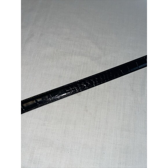 Danbury Club Dress Belt Women’s Size 32” Black Leather Gator Motif Buckle NWT - Picture 5 of 12